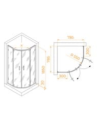 ������� ������ RGW Classic CL-55B (785�785�1850), ��������, ������ 6�� ����������/������ 72095588-14