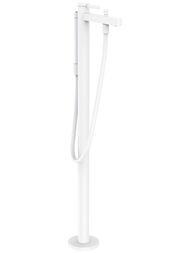 Смеситель Hansgrohe Finoris 76445700 для ванны, однорычажный, напольный, матовый белый — миниатюра 1