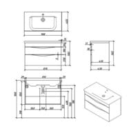 ����� ��� �������� Caprigo ����� 90 900�455�582 ���������,2 �����,����� 36213-SF027