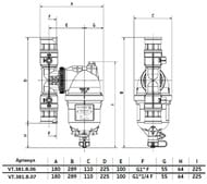 Фильтр-дешламатор VALTEC Dirstop XL 1 1/4"с пластиковым корпусом  арт.VT.381.B.07