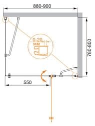 ������� ������ CEZARES ELENA ������ (880-900x780-800x1950) AH-1-90/80-P-Cr-R ������ �����.Punto/����