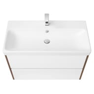Тумба под умывальник AQUATON Сканди 90 1A251901SDZ90 882x427x591 2 ящика, белый глянец/дуб рустика