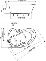   RAVAK ROSA II 160*105 (L) 