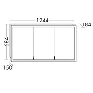 ���������� ���� Burgbad Crono 1244�684�184 LED, �����������, 2 �������, ���������� ������ SPHV120