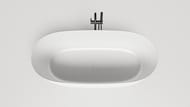Ванна отдельностоящая Salini Sofia Light 1650х705х580 S-Sense, иск. камень, белый глянец 103611G