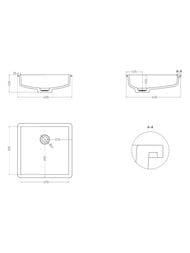 �������� ������������ SALINI Marea 07 (420�420�125) ���.������ S-Stone, �������, ������ 1802207MF