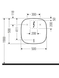  Duravit Zencha 500x500x50     ZE7055000000000