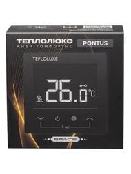 Терморегулятор ТЕПЛОЛЮКС Pontus Space, программируемый, сенсорный, черный