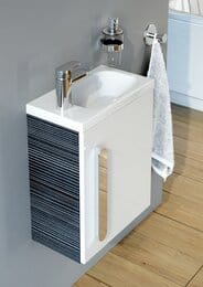 Умывальник RAVAK CHROME 400 L (400х220х120) белый, с отверстием под смеситель слева, без перелива