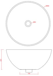 Раковина ArtCeram La Ciotola 460х460х200 накладная, без перелива, цвет: белый LCL0010100