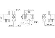 ��������� ��� ���� Fantini Fukasawa 27P6A563B ������������, Matt British Gold PVD
