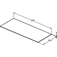 ���������� ��� ����� 120 Ideal Standard CONCA 1200x505x6 ������������, calacatta marble T3972DH