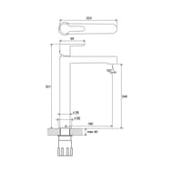 ��������� ��� ����������� RAVAK Puri PU 015.00 ��� ������� �������, ������� 320�� X070114