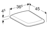 Сиденье для унитаза Geberit Icon Square с микролифтом, быстросъемное, цвет: белый 500.837.01.1