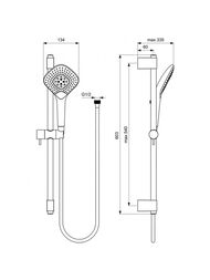 ������� ����� Ideal Standard IDEALRAIN EVO JET DIAMOND XL3 ����� 3 ����, ����� 1750��,������ B1762AA