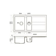 ����� Omoikiri KITAGAWA 100-2 WG (1000�510�200��), ������������, �������, ���� wind green 4993252
