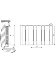 �������� ��������������� RIFAR Supremo 350 (425�960�90) 12 ������, 1800 ��, �����