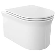 Унитаз подвесной IDDIS Sena (525х360х355) безободковый, каскадный смыв, с сиденьем SENRDSEi25