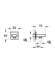������������ ������� �������� VitrA Square A49310EXP � ����������� ������� ������ ������