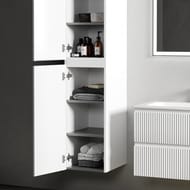 Шкаф-пенал SANCOS Snob R (350x350x1650) подвесной, две дверцы, белый матовыйPSNR35W