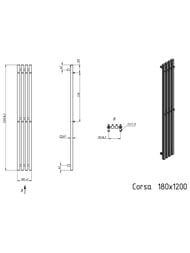 GROTA CORSA   180x1200  RAL9016
