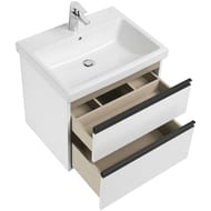 Тумба под раковину Roca Domi 60 (585x453x515) 2 ящика, белый глянец A857458806