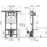 Инсталляция для унитаза ALCAPLAST AM102/1120 с бачком