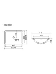 �������� ������������ ����� Ceramicanova Era CN15001 515�380�195 �������������, c ���. �����, �����