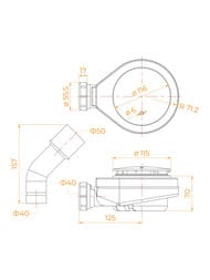 ����� RGW S-16-1B ��� ��������, ��������������� ������, ���������� 40/50 ��, ������ 442416100-04