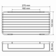 Полка WasserKRAFT К-722 металлическая, прямая