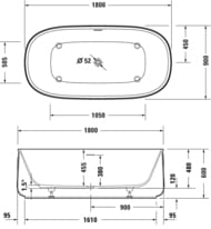 ����� ��������� Duravit Zencha 1800�900��, ����� 700463000000000