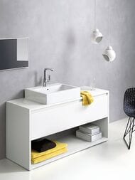 Смеситель Hansgrohe Metris 31087000 для умывальника с высоким поворотным изливом, донным клапаном — изображение 2