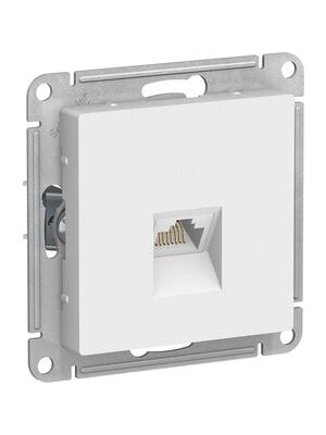 Розетка Systeme Electric ATLASDESIGN компьютерная RJ45, кат. 6A, механизм, БЕЛЫЙ ATN000186