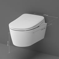 Подвесной унитаз AM.PM Func FlashClean 540х380 с электронной крышкой-биде, белый C8F1702SC