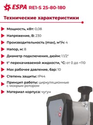   ESPA RE1-S 25-80-180,   , 180,  