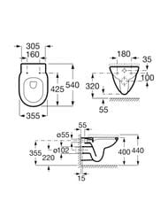 ������ ��������� Roca Debba Round ��������� 540, Rimless, 346998000