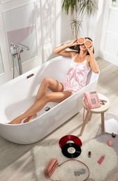 Ванна акриловая Aquanet DELIGHT 170х78х60 отдельностоящая, без гидромассажа, click-clack 208600