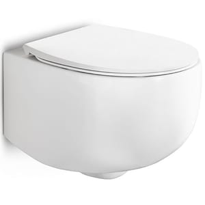 Унитаз подвесной AeT Italia DOT 2.0 365x380x530 безободковый, белый глянец S555T0R0V6100