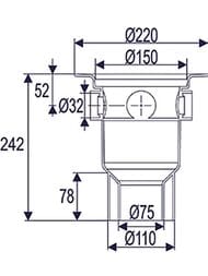  Uponor Drain 75,110/150, 332,  , 1093061