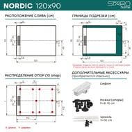 ������� ������ Starohome NORDIC 120�90 WHITE MATT, 21654050