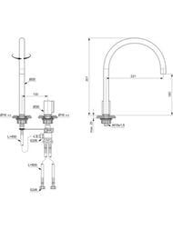 ��������� ��� ����������� Ideal Standard SOLOS A7830A2 �� 3 ���������, ����������� ������