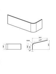 ������ ����������� ��� ����� AM.PM Spirit 160x100 �������������  W72A-160U100W-P2