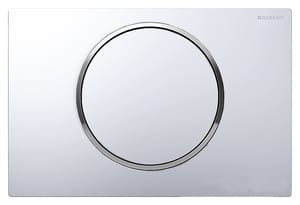 GEBERIT Sigma10 Клавиша смыва, одинарный смыв, пластик,хром глянец/декор матовый (для UP320, UP720)