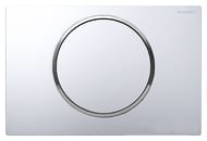 GEBERIT Sigma10 Клавиша смыва, одинарный смыв, пластик,хром глянец/декор матовый (для UP320, UP720)