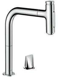Смеситель Hansgrohe Metris Select M71 для кухни 200 мм вытяжной поворотный излив хром 73818000 — миниатюра 1