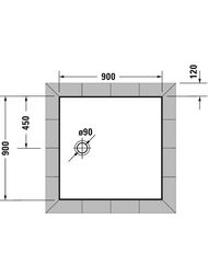 ������ ��������� Duravit Tempano 900�900�40 � �������������� ��������� 720188000000001