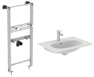 Инсталляция Ideal Standard ProSys + Умывальник TESI 625х450х165 плоский R010267+T351001