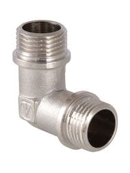 Уголок VALTEC 1/2"НН с ограничителем, латунь никелированная, VTr.093.N.0004 — миниатюра 1