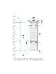 ����� Jorno Cossety 124 (330�270�1240) ���������, 2 ������, ����: ����� Coss.04.124/P/W/JR