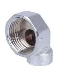 Уголок FAR 3/4"Вх1/2"В переходной, для коллекторов, хромированный, FK 4050 3412